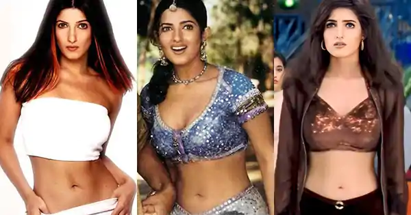 twinkle khanna navel hot bollywood actress 90s