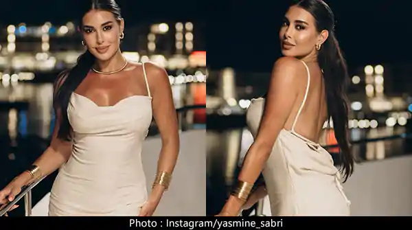 Yasmine Sabri stunned in this white backless dress – Egyptian actress.