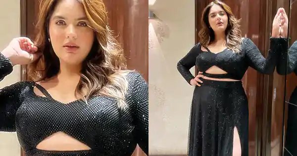 Anjali Anand in high slit black attire raised the temperature.