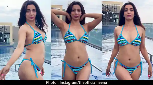 Heena Panchal in blue bikini flaunted her sexy figure – Koi Jaye Toh Le Aaye actress.