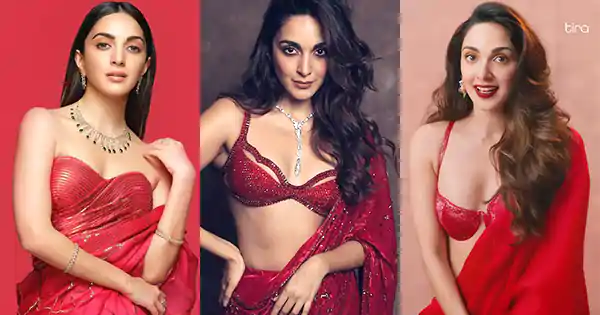 7 Kiara Advani hot looks in red sarees – Lust Stories, Kabir Singh and War 2 actress.