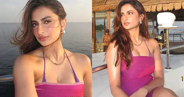 Palak Tiwari in pink bodycon dress with bikini top turns the heat up.