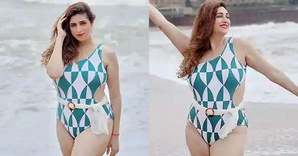 Vahbiz Dorabzee in swimsuit flaunts her fine curves in style – enjoys beach time.