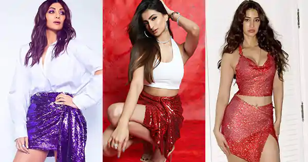 11 Bollywood actresses in shimmery skirts giving style tips.