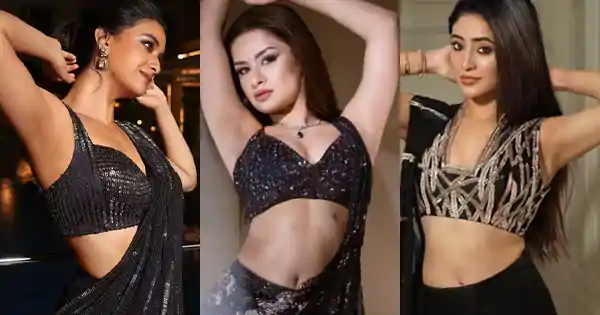 Best of 2024! 15 hot actresses in black sarees.