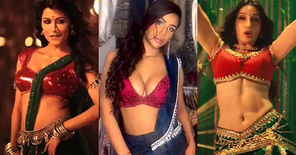 11 Indian actresses’ hot looks in red-green sarees giving Christmas vibes.