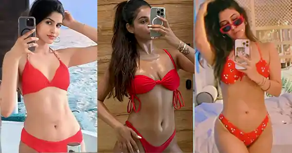 11 Indian celebrities in red bikini selfies which set social media on fire.