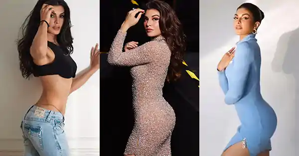 8 times Jacqueline Fernandez gave a teasing side view of her fine curvy figure.