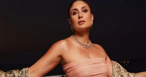 Kareena Kapoor in off shoulder pink bodycon dress defines elegance.