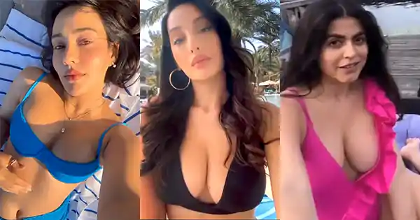 15 hot Indian actresses bikini selfie videos.