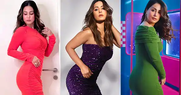 7 times Hina Khan in bodycon dresses flaunting her fit toned figure set social media on fire.