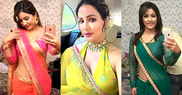 11 Hina Khan selfies in sarees – hottest stylish actress.