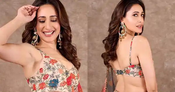 pragya jaiswal lehanga bralette armpits sexy back