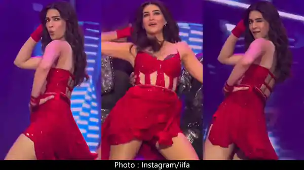 Kriti Sanon at IIFA 2025 – sizzling hot dance performance in red outfit. Watch video.